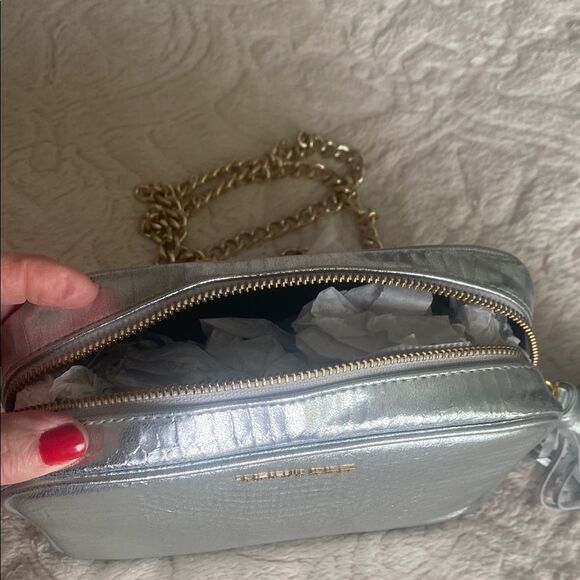 Victoria Secret Silver Crossbody Bag with Chain Strap - Picture 8 of 9